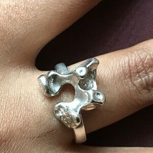 Sterling Silver Free Form Ring Size 7